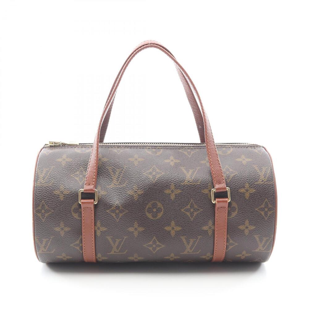 Louis Vuitton Papillon Handbag Canvas Leather Monogram Brown